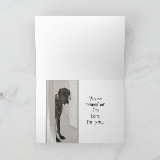 Großes Dane Hund Ihr Verlust ist Ruff Karte (Innenseite)
