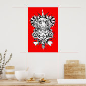 Großes Dane-Muster-Poster Poster (Küche)