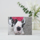 Großes Dasein mit Blume Postkarte (Stehend Vorderseite)