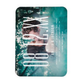 Grosses Datum, kühne Typografie, Save the Date Magnet (Vertikal)