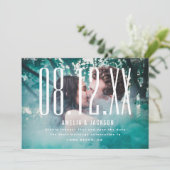 Grosses Datum, mutige Typografie, Einladung (Stehend Vorderseite)