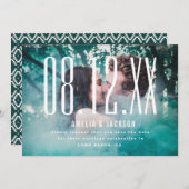 Grosses Datum, mutige Typografie, Einladung (Vorne/Hinten)