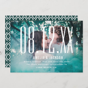 Grosses Datum, mutige Typografie, Einladung