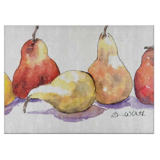 Großes dekoratives Glasschneiden-Brett Schneidebrett (Vorderseite)