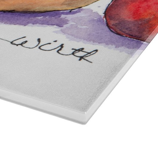 Großes dekoratives Glasschneiden-Brett Schneidebrett (Ecke)