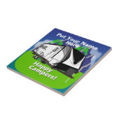 Großes Design für glückliche Campers Fliese (Seite)