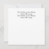 Grosses Diamantherz, Goldmonogramm, Skriptname Einladung (Rückseite)