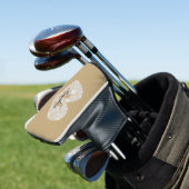 Grosses Diamantherz, Goldmonogramm, Skriptname Golf Headcover (In Situ)