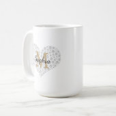 Grosses Diamantherz, Goldmonogramm, Skriptname Kaffeetasse (Vorderseite Links)