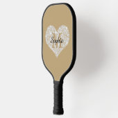 Grosses Diamantherz, Goldmonogramm, Skriptname Pickleball Schläger (Links)