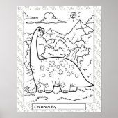 Großes Dinosaurier-Poster zur Farbe Poster (Vorne)