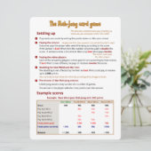 Großes Drucken - Das Kartenspiel - Einstellen Einladung (Stehend Vorderseite)