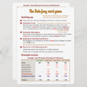 Großes Drucken - Das Kartenspiel - Einstellen Einladung (Vorne/Hinten)