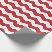 Großes dunkelrotes und Weiß bewegt Packpapier (Ecke)