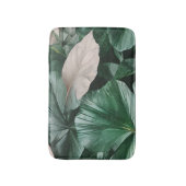 Grosses dunkles Blattmuster Badematte (Vorderseite Vertikal)