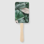 Grosses dunkles Blattmuster Fächer (Rückseite)