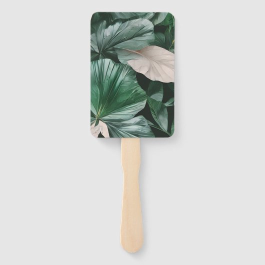 Grosses dunkles Blattmuster Fächer (Rückseite)