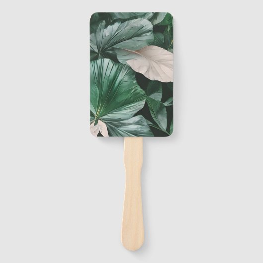 Grosses dunkles Blattmuster Fächer (Vorderseite)