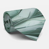 Grosses dunkles Blattmuster Krawatte (Gerollt)