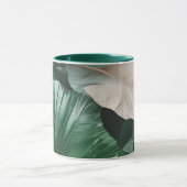 Grosses dunkles Blattmuster Tasse (Zentrum)