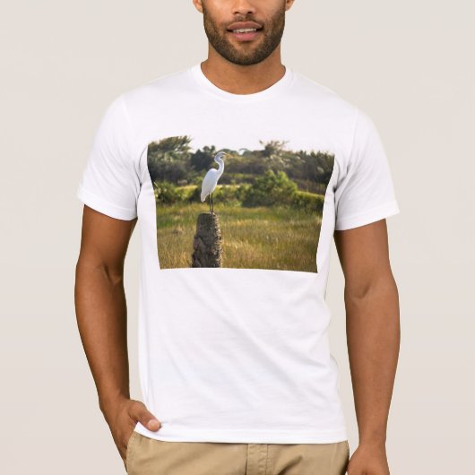 Großes Egret auf Viera-Feuchtgebieten T-Shirt (Vorderseite)