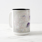 Großes Egret im Flug Zwei-Tone-Kaffee-Tasse Zweifarbige Tasse (Vorderseite Links)