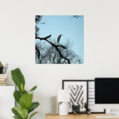 Großes Egret in einem Baum Poster (Heimbüro)