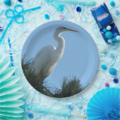 Großes Egret in Sunny Florida Pappteller (Party)