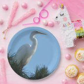 Großes Egret in Sunny Florida Pappteller (Party)