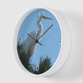 Großes Egret in Sunny Florida Uhr (Winkel)
