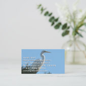 Großes Egret in Sunny Florida Visitenkarte (Stehend Vorderseite)