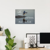 Großes Egret noch drucken Poster (Heimbüro)