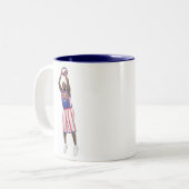 Großes einfaches Lofton Zweifarbige Tasse (Vorderseite Links)