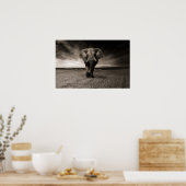 Großes Elefantenposter drucken Poster (Küche)