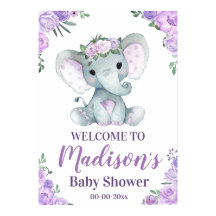 Großes Elefantenwillkommenszeichen, Girl-Duschplak