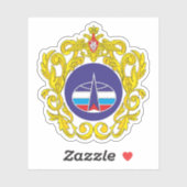 Großes Emblem der russischen Weltraumstreitkräfte Aufkleber (Blatt)