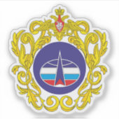 Großes Emblem der russischen Weltraumstreitkräfte Aufkleber (Vorderseite)