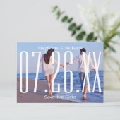 Großes Empire Datum & Foto-3x5Wedding Save the Dat Save The Date (Stehend Vorderseite)