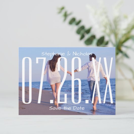 Großes Empire Datum & Foto-3x5Wedding Save the Dat Save The Date (Stehend Vorderseite)