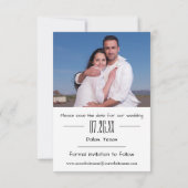Großes Empire Datum & Foto-3x5Wedding Save the Dat Save The Date (Rückseite)