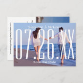 Großes Empire Datum & Foto-3x5Wedding Save the Dat Save The Date (Vorne/Hinten)