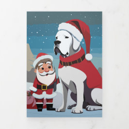 Großes Ende der Jahreskarten Dreifach Gefaltete Urlaubskarte