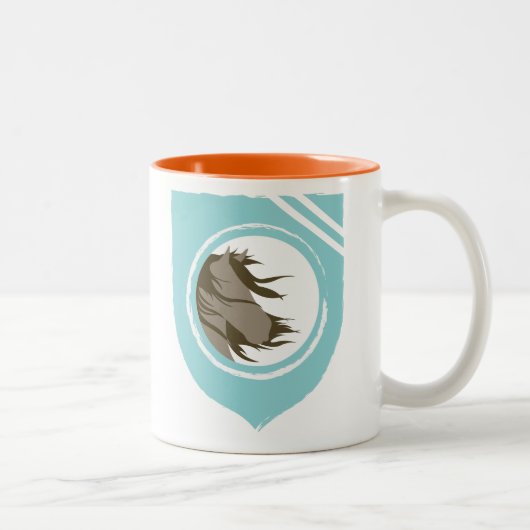 Großes Entweichen-wilde Mustang-Schongebiet-Tasse Zweifarbige Tasse (Rechts)