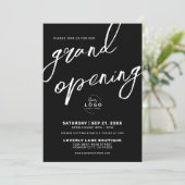 Großes Eröffnungs-Logo Elegantes Business Einladung (Stehend Vorderseite)