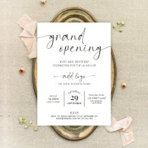 Großes Eröffnungs-Logo Minimalistisch Schwarz/Weiß