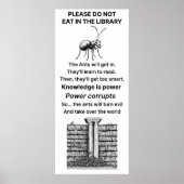 Grosses Essen in der Bibliothek Poster (Vorne)