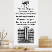 Grosses Essen in der Bibliothek Poster (Küche)