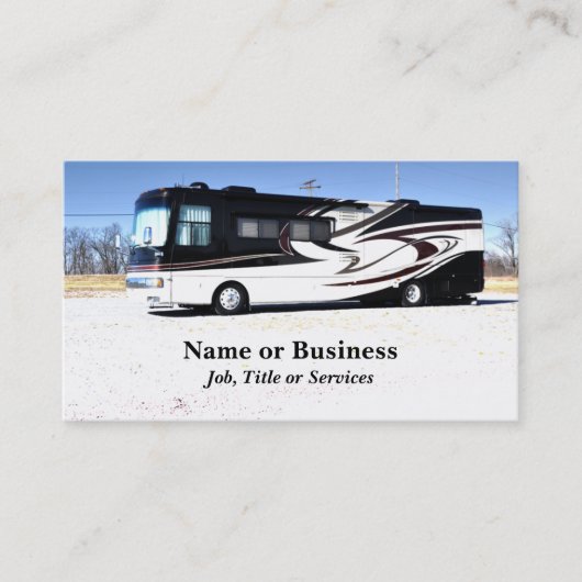 großes Fahrzeug für den Fernverkehr oder Freizeitf Visitenkarte (Vorderseite)