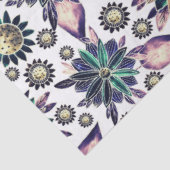 Grosses, farbiges Retro-Blume-Muster Seidenpapier (Ausschnitt)