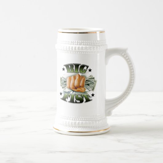 Großes Faust-Bier Stein Bierglas (Rechts)